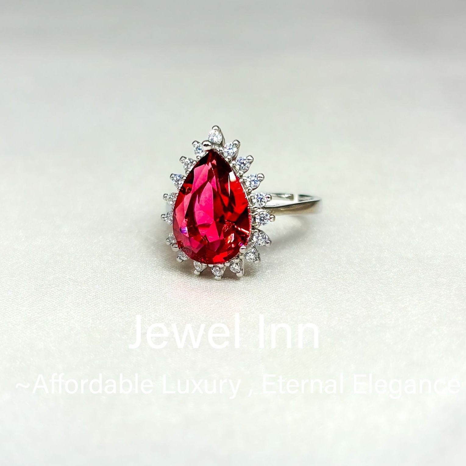 Ruby teardrop Ring - Jewel Inn